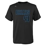 Dallas Mavericks NBA Dirk Nowitzki Youth Hyper Name & Number Tee (ブラック) ブラック