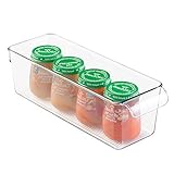 mDesign Baby Food and Formula Bottle Storage Container for Kitchen, Pantry, Nursery Closet - Clear b