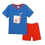Cutelove　Tシャツ+半ズボン2点セット　ジュース柄　ラウンドネック　トップス　半袖　綿　男の子　女の子　ベビー　ボイズ　ガールズ　赤ちゃん　幼児　春　秋　可愛い　ファッション　素敵　カジュアル
