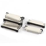 uxcell フラットケーブルコネクタ FFC FPCリボンソケットコネクタ フレキシブル ボトムポート 10個 14ピン 1.0mmのピッチ