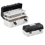 QD-SGMPプロツールボックス 収納ボックス 小物収納ケース 工具箱 3段式ツールボックス 折り畳み式 大容量 (ブラック蓋)
