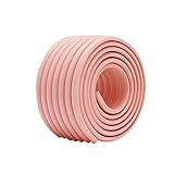 [Jiyaru] コーナークッション ベビーガード 2本セット 波型 コーナーパッド 2M 厚手 けが防止 テープ付き ピンク