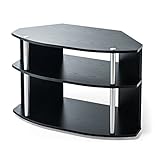 【今だけ500円OFF！】回転テレビ台 コーナー 総耐荷重40kg 黒 木目調 工具不要 360度回転 24型・32型 (24インチ・32インチ対応) ディスプレイスタンド 液晶テレビ モニタ TV ［100-TV006］【サンワダイレクト