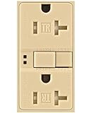 Eaton GFCI Self-Test 20A -125V Tamper Resistant Duplex Receptacle with Standard Size Wallplate, Ivor