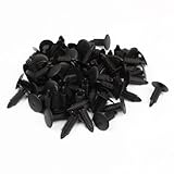 100個車のバンパーフェンダー黒いプラスチックリベットネジ留め具18×24のx 8ミリメートル