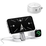 Qi2.2 EcoFlow RAPID Mag 3-in-1 ワイヤレス充電ステーション（折りたたみ式）【超コンパクト/急速充電/iPhone＆ AirPods & Apple Watch対応/Mag Safe対応/一台三役/持ち運びやすい/角度調整可能/マート充電モード/出張、旅行最適】 (ホワイト)