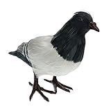 Fenteer 鳩の置物　人工フェザー　生き生き　全7種　鳥の装飾　お庭　屋外　おとり　インテリア　　 - ＃2グレー・スタンド