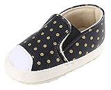 C-Princess 女の子 ベビー ファーストシューズ スリッポン スニーカー 赤ちゃん キッズ 子供用 歩行練習 柔らかい靴底 ドット柄 かわいい 13cm
