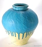 青黄手ひねり花瓶　（信楽焼・花瓶・花入れ・花器・壺・壷・水盤・フラワーポット・フラワーベース・Z）