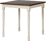 不二貿易 ダイニングテーブル マキアート 2人掛け用 天然木 ホワイト ブラウン 93026