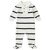 ポロ ラルフローレン ベビー 長袖 ロンパース ストライプフレンチリブカバーオール 男の子 （サイズ：3m、カラー：Chic cream multi） Polo Ralph Lauren [並行輸入品