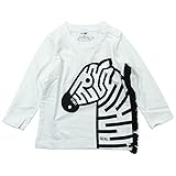【秋冬物春対応】 CHEEK ROOM(チイクルーム) 製品洗い加工済み42/2天竺しまうま長袖Tシャツ 100cm/OW NO.B-470266