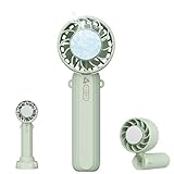 GenkiIce ハンディファン 冷却プレート ひんやり 折り畳み (グリーン)