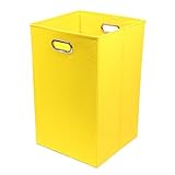 Modern Littles Folding Laundry Basket with Handles - High-Strength Polymer Construction - Folds for 