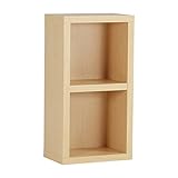 arne ラック 書棚 本棚 可動棚 2段 ZERO SHELF 1×2 日本製 完成品 ナチュラル