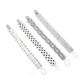 Honel おしゃぶりホルダー パーチー グリップ　4pcs おもちゃホルダー 赤ちゃんのおしゃぶり落ち防止 (多色)