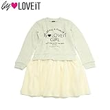 by LOVEiT(バイ ラビット) 飛び裏毛「ロゴ入り」長袖ワンピース・キナリ 【1603】【C】 140 キナリ(02)