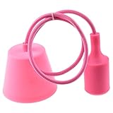 SODIAL(R) モダンペンダント　照明天井ライト　ローズ　E27ソケット-ピンク色