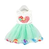 【SEBLES】ベビー服 女の子 女子 ワンピース ドレス シフォン オーガンジー スカート ノースリーブ ハート 花 春 夏 ふんわり スカート 0歳 1歳 2歳(グリーン,100cm)