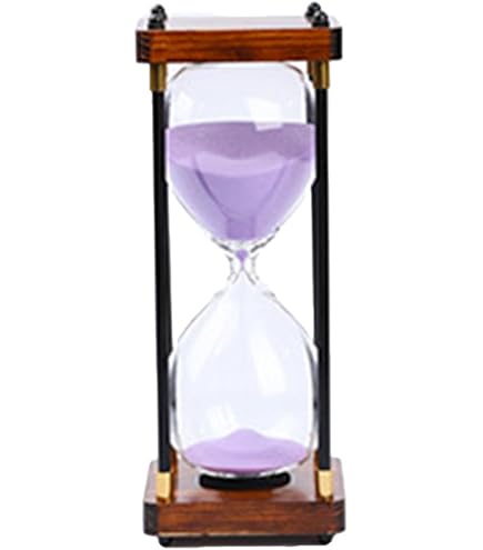 Amazon｜大型砂時計タイマー 60分 装飾木製砂時計 ブラック｜キッチン