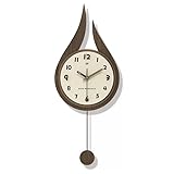 Blorple 掛け時計 電波 振り子時計 おしゃれな 静音 薄型のデザイン 円形 壁掛け時計 リビング 部屋飾り