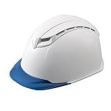 加賀産業/KGS-0TK シールドなし 通気孔あり カードホルダあり 帽体色×TOP×ひさし：白×白×ブルー 品番：KGS-0TK