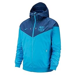 NIKE(ナイキ)FCバルセロナ ウインドランナー オーセンティック ウーブンフーディジャケット 892420 482イクェイターブルー S