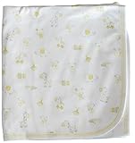 Kissy Kissy Unisex-Baby Infant Fun And Games Print Receiving Blanket-White With Yellow-One Size [並行輸