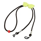 コーヒー色ストレッチナイロンネックコードイエロープラスチックメガネアクセントEyewear Retainer Lanyard