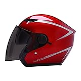 バイク用ヘルメット　ジェット　ダブルシールド　春夏秋冬　レディース　メンズ　原付　オートバイ　アンチショツク　防衝撃　通気性抜群　クリア/スモークシールド　アウトドア＆スポーツ　54～60cm