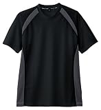 コーコス(CO-COS)半袖Ｔシャツ 作業Ｔシャツ 男女対応 春夏用 吸汗速乾 cc-as627 ブラック ＬＬ