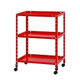 NBLK-2640 幅60×奥行40×高さ81cm 3段 レッド 80㎏/全