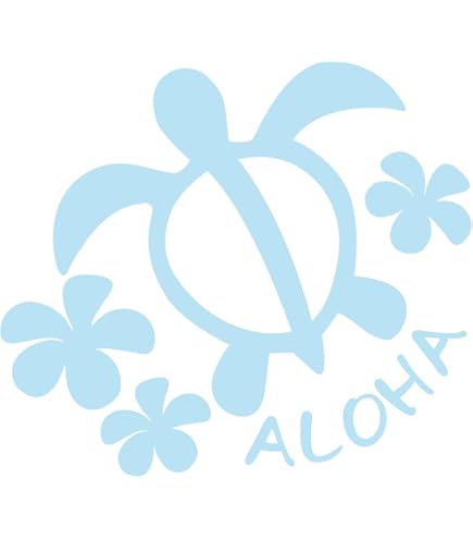 Amazon.co.jp: nc-smile ハワイアン ステッカー ホヌ HONU プルメリア