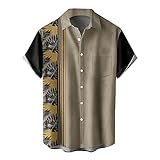 シャツ おもしろ ビーチ リゾート プリント 半袖 メンズ ボタン 耐久性 カジュアル 肌触り透湿素材 スポーツ フィットネス 大きいサイズ