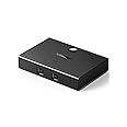 UGREEN USB-B切替器 USB2.0セレクター プリンタ マウス キーボード 切り替え 切り替えスイッチ Windows 11/10/8.1/8/7/XP，MAC OS両対応 手動 LEDインジケーター 480Mbps転送（附属品：USBケー