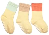 アンナニコラ 3足組 2色使いシンプルソックス(新生児用) 脱げにくい仕様 7cm - 9cm クリーム 6042 日本製