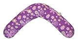 Theraline Maternity and Nursing Pillow with Removable Zippered Cover, Retro Purple Flowers by Theral