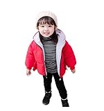 Pojour ベビー服 女の子コート 可愛いコート 子供服 防寒服 秋冬 表と裏を着用 レジャコート 綿入り おしゃれ 暖かい ベビールームウェア 普段着 カジュアル