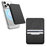 【elago】 MagSafe 対応 財布 薄型 カードケース 磁気防止 マグセーフ カード 収納 ポケット 合成 皮 革 カードウォレット マグネット 内蔵 カードホルダー ウォレット [ 各種 iPhone/スマホ/スマートフォン 対応 ] Magnetic Wallet Card Holder ブラック