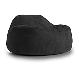 Fuf Chillum Cloud 9 Comfort Suede Bean Bag, Black Onyx [並行輸入品]
