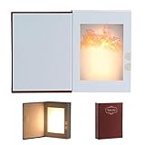 PAWACA LED炎効果Fireライト、USB Rechargable Book Shapedライトちらつき装飾、装飾ランプの大気Fire Magic Book design-クリエイティブギフトの