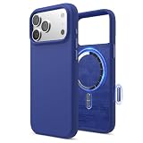 elago 磁気シリコンケース iPhone 17 Pro Max ケース 6.9インチ - MagSafe対応 高級液体シリコン素材 保護カバー 耐衝撃 スリムフォン(コバルトブルー)