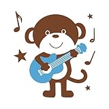 Winhappyhome動物壁Sitckers Guitar Monkey wall-decor-stickers