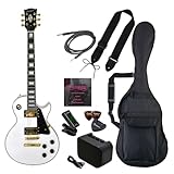 Photogenic フォトジェニック エレキギター 初心者入門 ライトセット LPカスタムタイプ ホワイト LP-300C/WH [ソフトケース/シールド/ミニアンプ/チューナー/ストラップ/ピック/ピックケース/弦/調整用レンチ付属]