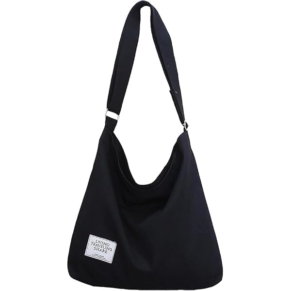 WZMPA Borsa In Tela Con Stampa Musicale: Borsa A Tracolla Grigia Unica Per Donna