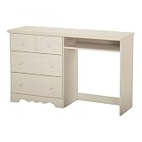 South Shore Summer Breeze Desk with 3 Drawers, White Wash [並行輸入品]