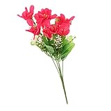 SONONIA グリーンデコ　結婚式造花　人工造花　　屋内用　　和風飾り（人工植物/観葉植物）　　装飾花　全5色 - バラ色