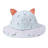 Domybest ベビー用ハット　耳　釣り　登山　外出　紫外線対策　赤ちゃん キッズ 帽子 子供　可愛い　男の子　女の子 日焼け防止 (グレー)