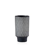 Torre & Tagus Bergen織りグレーセラミックテーパ花瓶 M グレー 902450B