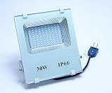 お洒落な LED 投光器 ホワイト 30W 50W 100W 150W 200W 高光度SMD IP66 爆光 薄型 店舗 工場 駐車場に (30W)